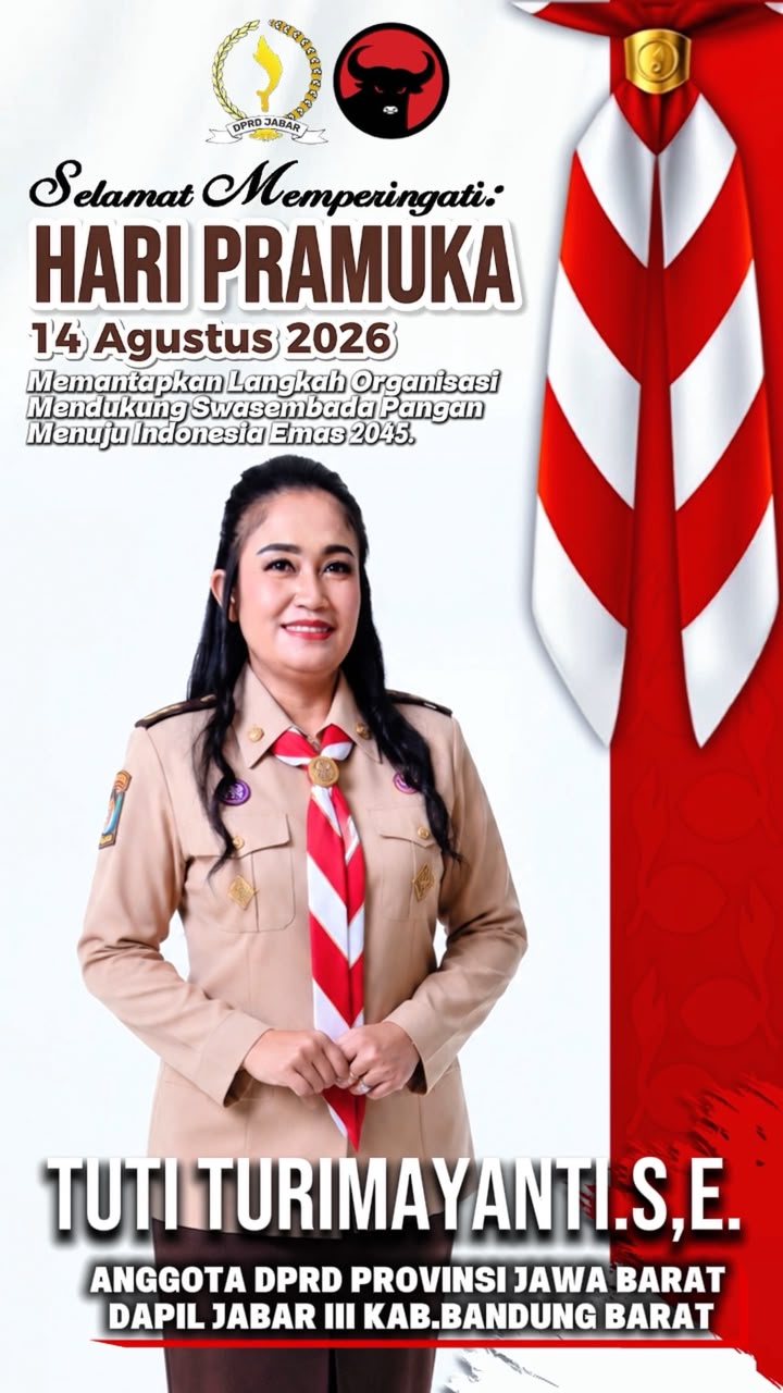 Hari Pramuka 2026, Tuti Turimayanti Dorong Generasi Muda Perkuat Semangat Gotong Royong Menuju Indonesia Emas